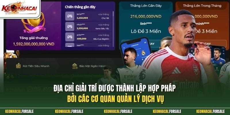 Địa chỉ giải trí được thành lập hợp pháp bởi các cơ quan quản lý dịch vụ 