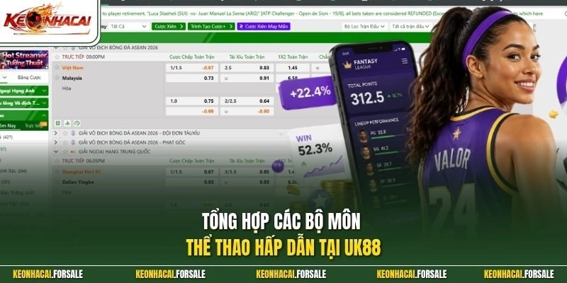 Tổng hợp các bộ môn thể thao hấp dẫn tại UK88 